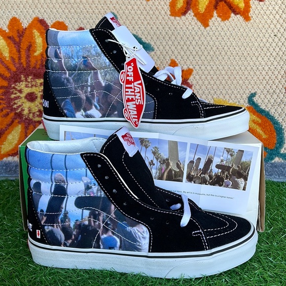 Vans Sk8-Hi Moca Frances Stark/Black Men’s sneakers - skate shoes - Picture 2 of 16